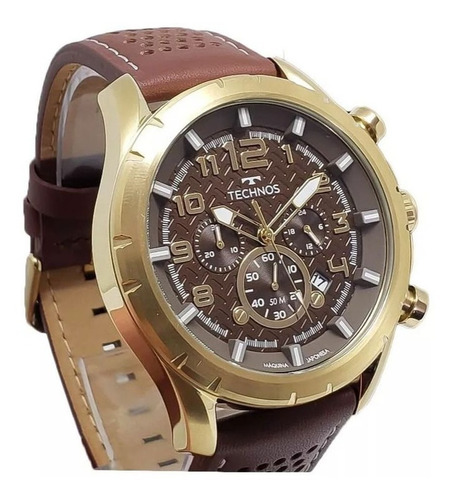 Relógio Masculino Technos Couro Js25bg/0m Garantia + Nf