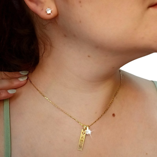 Imagem 3 de 5 de Colar + Brinco Banhados A Ouro 18k Semi Joias C/garantia