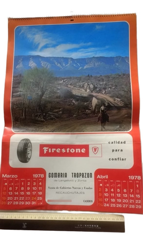 Antiguo Calendario Firestone 1978 Paisajes De Argentina (Usado)