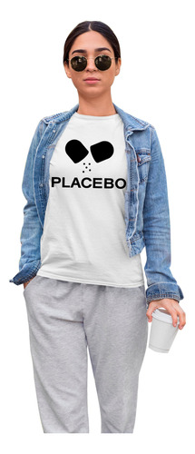 Playera Color Blanco Rock Alternativo Banda Placebo Gotico