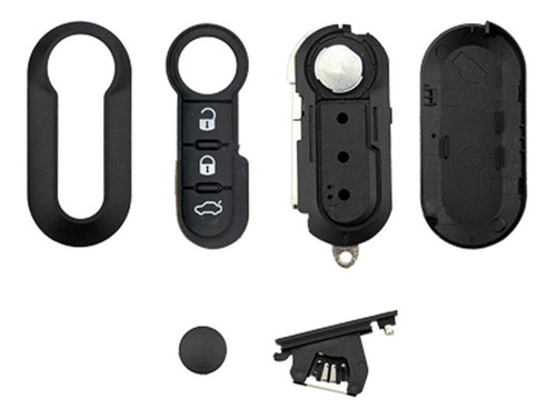 Imagen 5 de 6 de Carcasa Llave Fiat 3 Botones Doblo Palio Siena Qubo 500