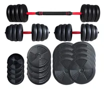 Comprar Set De Mancuernas Con Pesas Y Conversor De Barra - Kit Conformado Por 40 Kg De Discos De Pesas + 2 Mancuernas Con Topes A Rosca + Conversor De Barra - Body Skull Bs-dmb-40