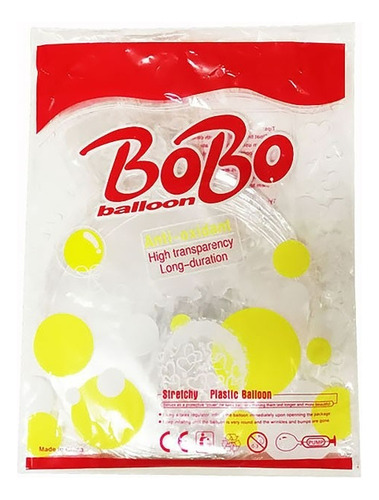 Kit C/10 Balão Bubble Bolha 24 Polegadas Decoração 60cm Cor Transparente