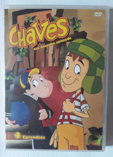 Dvd Chaves Em Desenho Animado - 4 Episódios - Ótimo Estado (Usado)