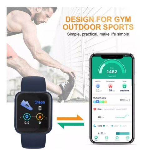 Reloj Inteligente Bluetooth Resistente Al Agua Ji
