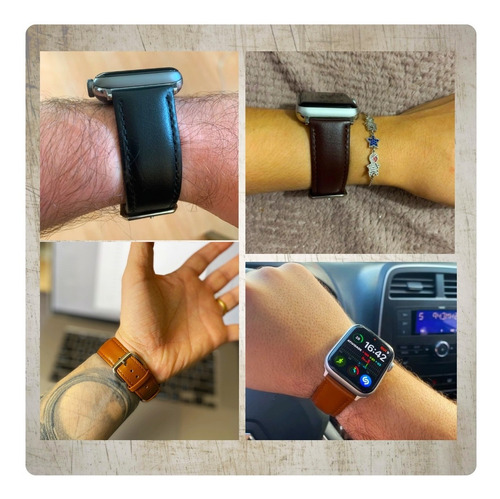 Imagen 3 de 10 de Correa En Piel Para Apple Watch Y Smart Watch