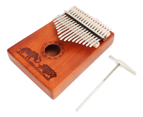 Instrumento De Piano Kalimba, 17 Teclas, Martillo Para Tocar