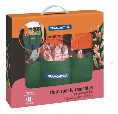 Imagen 6 de 10 de Juego Set Herramientas Jardín 8 Pz Tramontina Jardinería