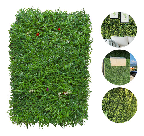 Placa De Grama 40x60 Com Buchinhos Verdes Paredes Kit 16 Uni