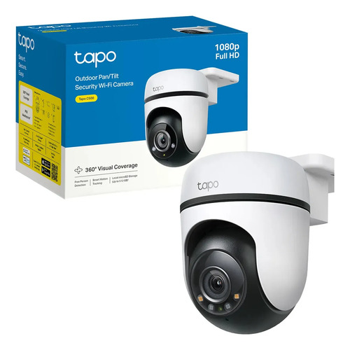 TP-Link Tapo C500 Cámara de Seguridad WiFi Exterior - Resolución FHD - Cobertura 360° - Visión Nocturna a Color - Detección de Movimiento - 512GB - Alarma de Luz y Sonido - App Tapo - Protección IP65