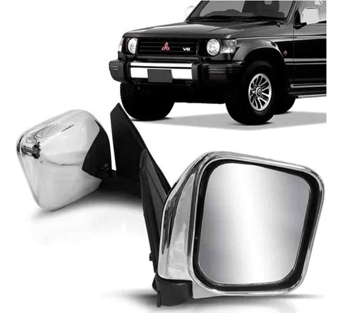 Par Retrovisor Pajero 92 93 94 95 96 97 Manual Cromado