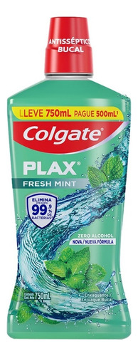 Enxaguatorio Bucal Colgate Plax Fresh Mint 750ml P500ml