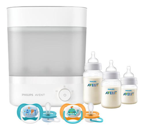 Pack Avent Esterilizador  Mamaderas Y Chupetes Tortuga 6-18m