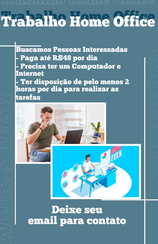 Imagem 1 de 2 de Trabalho De Digitador Online Home Office