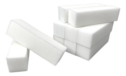 20x Lixa Bloco Polidora Unhas Fecha Poros Branca Unidade Pro