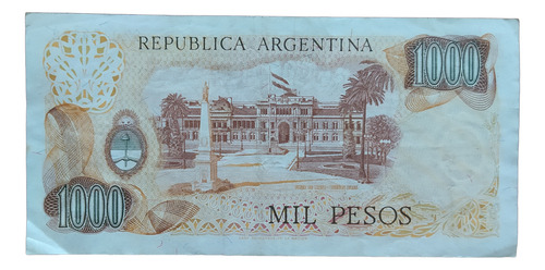 Antiguo Billete 1000 Pesos Ley 18.188 1975 Bottero 2438