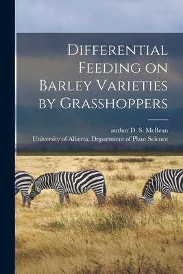 Libro Differential Feeding On Barley Varieties By Grassho...