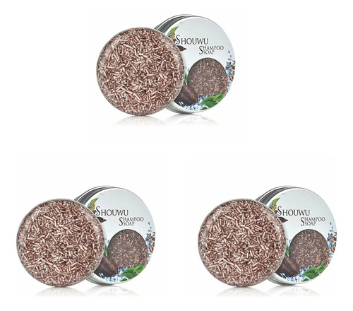 3 X Shampoo Natural Stick Para Parar A Queda De Cabelo