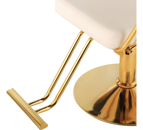 Silla Gold Circular Estetica Nanofort Spa Ajustable Giro 360° Color Blanco Forma de la base Redonda Tipo de respaldo Fijo