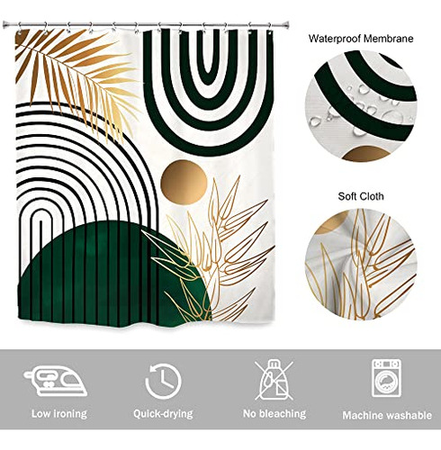 Cortinas De Ducha Abstractas De Estilo Boho Y Mediados Del S