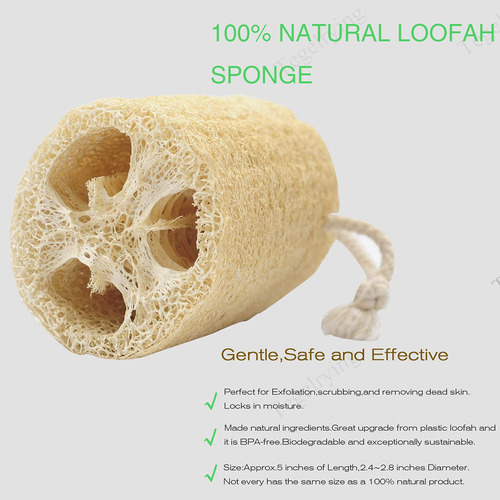 Esponjas Exfoliantes De Lufa Natural Grande Espalda Scrubber