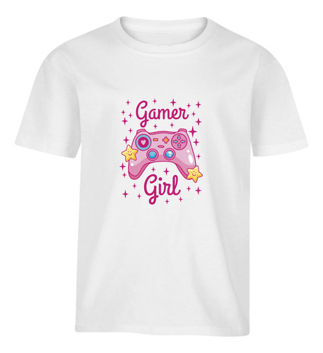 Playera Para Gamer Girl - Video Juegos - Control Rosa