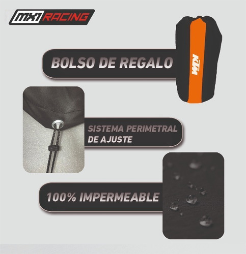 Imagen 8 de 10 de Funda Cubre Moto Ktm Duke 200 250 390 Impermeable !