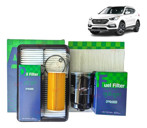 Kit Filtros Mantención Para Hyundai Santa Fe 2013-2018 2.2 