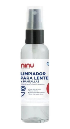 Imagen 1 de 3 de Liquido Para Limpiar Lentes Ninu 125 Ml Con Atomizador