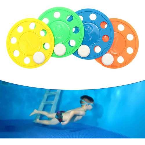 6 X 4x Discos De Buceo Coloridos Juguetes De Buceo En