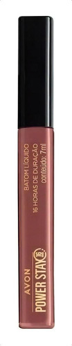 Batom Líquido Power Stay 7ml - Avon Acabamento Fosco Cor Marrom luxo