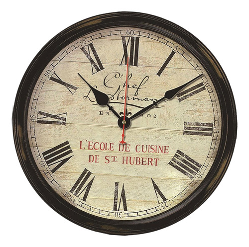 Retro Relógio De Parede Numerais Romanos Decoração De