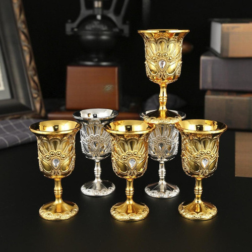 Mini Taça De Vinho Taça Pequena De Metal Em Para 2 Prata