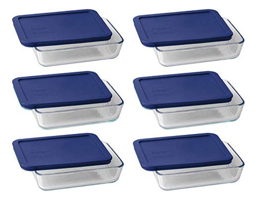 Plato Rectangular Pyrex Para Almacenamiento De 3 Tazas Y Cub