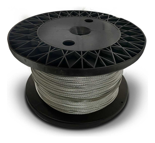 500m Cabo De Aço Alma De Fibra 1/8 3,2mm Guarda Corpo 6x7