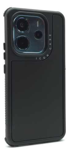 Funda 3 En 1 Para Redmi Note 14 4g Case Uso Rudo Protector Negro Redmi Note 14 4g