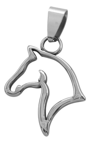Dije Cabeza Calada Caballo Acero Quirurgico C:10329 Plateado