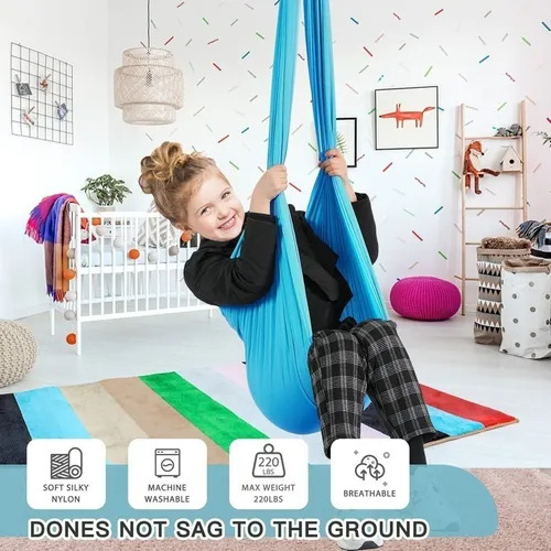 Hamaca De Columpio Para Niños Columpio Colgante+taladro Cian