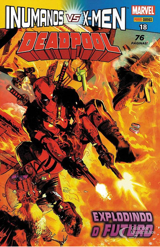 Deadpool 2016: Inumanos Vs X-men Explodindo O Futuro, De Marvel Comics. Série Deadpool, Vol. 18. Editora Panini Comics, Capa Mole, Edição Deadpool 2016 Em Português, 2018