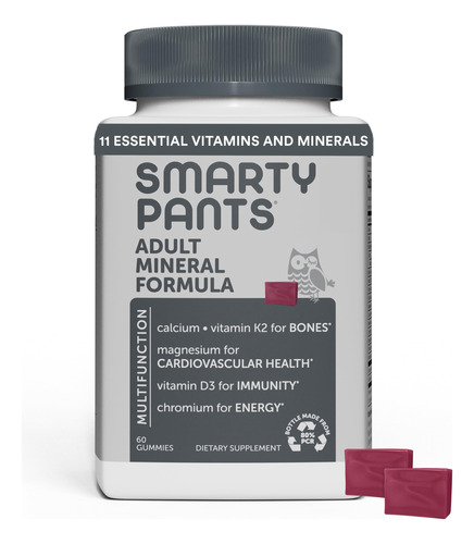 Mineral Chews Smartypants Citrato De Magnesio Y Calcio, 60 U