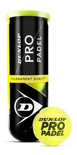 Imagen 2 de 6 de Tubo Pelotas Padel Dunlop Pro X3 Paddle Alta Duracion Cuotas