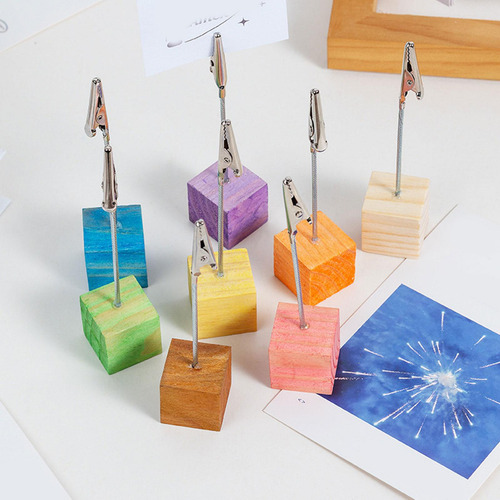 8 Uds Diy Clips De Madera De Colores Carpeta De Notas De