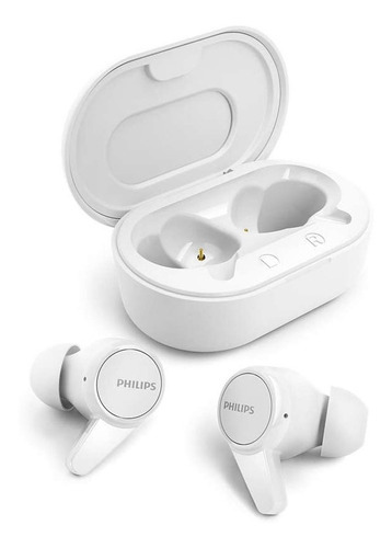 Audífonos Tw Philips Tat1207 Resistente Ipx4 Máx. 6h Blanco