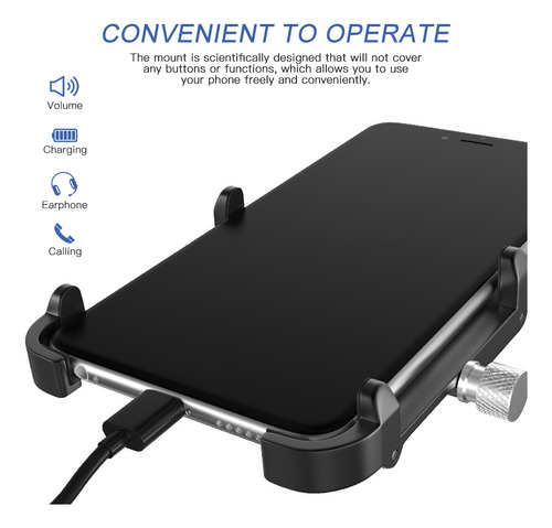Suporte De Telefone Para Motocicleta, Telefone Anti-mtb, Alu