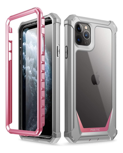 Funda Poetic Para iPhone 11 Pro Max Full 360 +protector Rosa