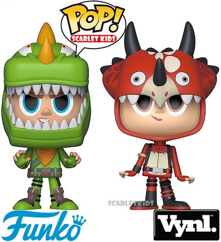 Funko Fortnite Rex + Tricera Ops Original Vynl Scarlet Kids