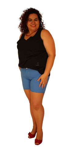 Short Summerhot Azul Celeste Elastano Conforto