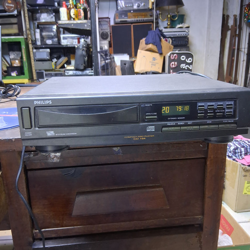 Toca Cd Philips Cd 164 Funcionando Preto (Usado)