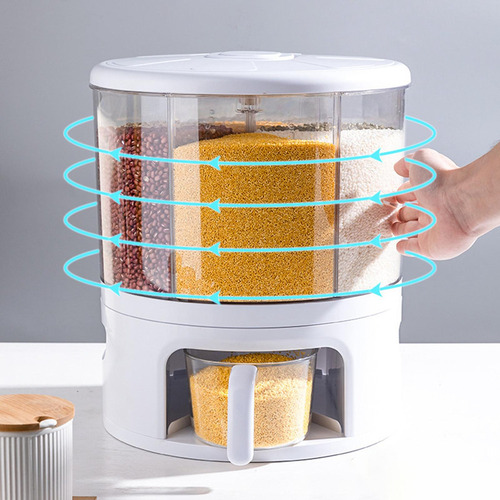 Dispensador De Cereales Envase De Comida Rotación De 360