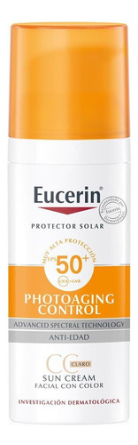 Protector Solar Facial Eucerin Sun Cc Fps50 Claro 50 Ml